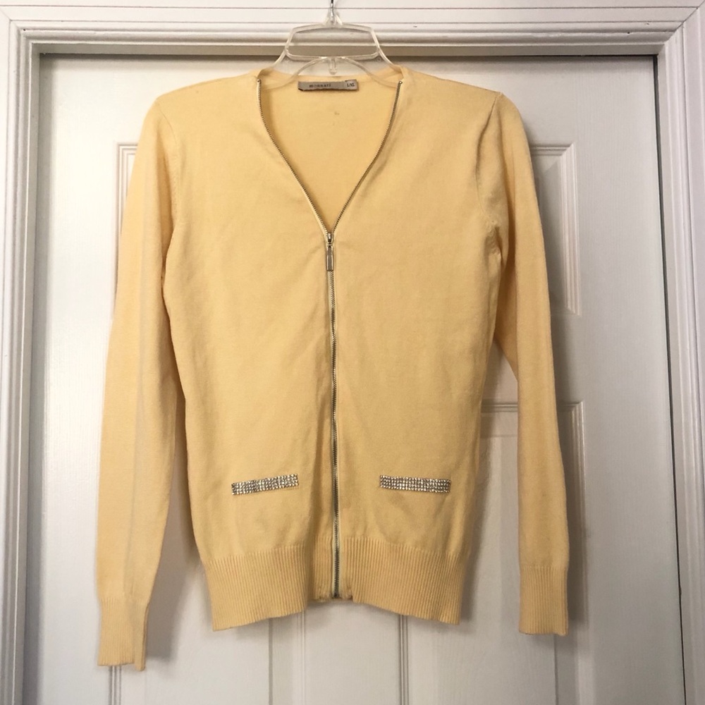 New Monnari Zip Front Long Sleeve Cardigan Sweater